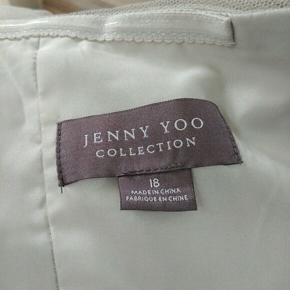 Jenny Yoo Alpine Gray Tulle Bhldn Dress 18 Grey Bridal Wedding - Picture 6 of 8